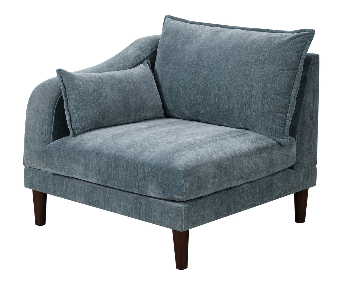Gorgeous Mineral Color Laf Raf One Arm Chair Morgan Fabric 1Pc Chair Pillow Soft Cushion Wood Legs Living Room Furniture Grayish Primary Living Space Classic,Contemporary,Modern Fabric