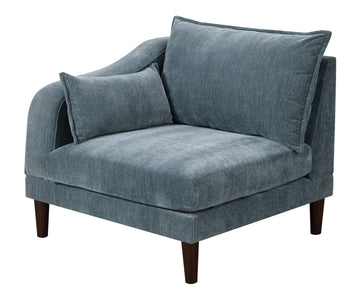 Gorgeous Mineral Color Laf Raf One Arm Chair Morgan Fabric 1Pc Chair Pillow Soft Cushion Wood Legs Living Room Furniture Grayish Primary Living Space Classic,Contemporary,Modern Fabric