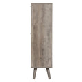 4 Door Shoe Rack, Freestanding Modern Shoe Storage Cabinet, For Entryway Dark Grey Particle Board