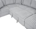 122 Inch Pull Out Couch, Rabbit Plush Fabric Sofa Bed With Usb Ports & Comfy Upholstered, Oversized U Shape Sectional Sleeper Sofa Bed With Storage Chaise, Grey Light Brown Wood Primary Living Space Medium Duty Eucalyptus 6 Seat Grey Polyester Soft