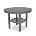 Beautiful Round 5Pc Dining Table Set Lower Storage Shelves Dining Room Set Wooden Furniture Wood Dining Room Fixed Table Rubberwood Round Dining Table With Chair Wood Wood Gray Seats 4 42 Inches