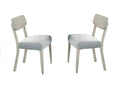 Natural Wood Grain Color Set Of 2Pc Dining Chairs Solid Rubber Wood Dining Room Furniture Fabric Cushion Seat Natural Wood Dining Room Classic,Contemporary,Modern Dining Chairs Rubberwood Solid Back Set Of 2 Solid Wood Mdf