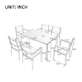 High Quality Steel Outdoor Table And Chair Set, Suitable For Patio, Balcony, Backyard. Black Seats 6 Steel