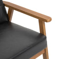 Coolmore Mid Century Modern Solid Loveseat Sofa Upholstered Pu Leather Loveseat, 2 Seat Upholstered Loveseat Sofa Modern Couch Black Pu Pu Leather 2 Seat