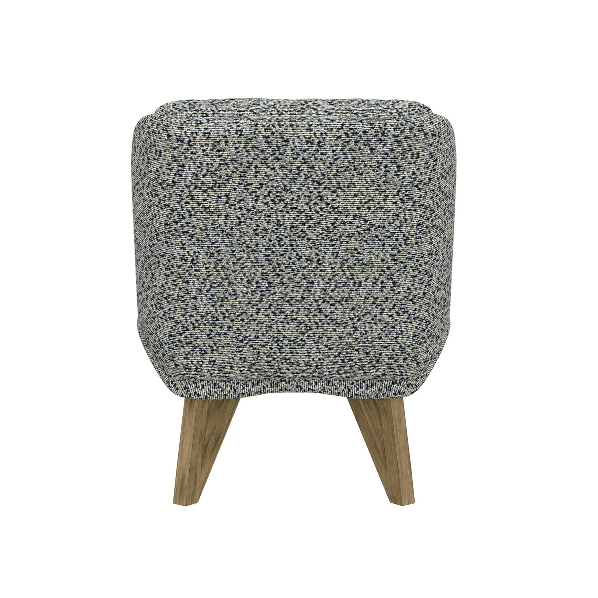 Emerse Blue Armless Accent Chair Black Gray Foam Solid Wood