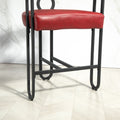 Coolmore Bar Stools Set Of 2, Modern Bar Stool With Back, Black Metal Frames, Upholstered Bar Stools For Kitchen Island, Pub, Club Wine Red Pu Wine Red Dining Room Foam Pu Leather