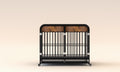 Heavy Duty Dog Crate Furniture Wooden Table Pet Dog Cage Kennel House Indoor Side End Table Decor With Removable Trays And Lockable Wheels For Medium And Large Dogs 42