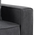 Grey Right Facing Loose Back Accent Chair Grey Primary Living Space Pine Wood Plastic