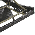 K&K 80'' Outdoor Wicker Chaise Lounge Chairs Set Of 2, Patio Rattan Reclining Chair Pull Out Side Table Adjustable Backrest Ergonomic Wave Design Pool Sunbathing Recliners, Dark Brown No Lounge Dark