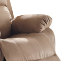 Brown Recliner With Pillow Top Arm Brown Microfiber Manual Handle Metal Primary Living Space Tight Back Handle Pillow Top Arms Wood Fabric