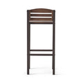 Milos Outdoor Acacia Wood Barstool Set Of 2 Dark Brown Acacia Wood