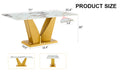 Modern Minimalist Rectangular Dining Table, 0.4 