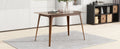 Dining Table Solid Wood Legs, Walnut Same Sku: N759S888001T Walnut Mdf,Rubber Wood
