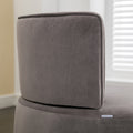 Coolmore 360 Degree Swivel Cuddle Barrel Accent Sofa Chairs, Round Armchairs With Wide Upholstered, Fluffy Velvet Fabric Chair For Living Room, Bedroom, Office, Waiting Rooms Gray Foam Velvet