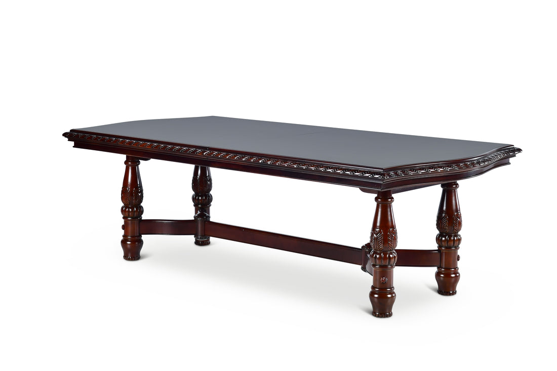 Antoinette Ped Table With Leaf Dark Brown Dark Brown Wood