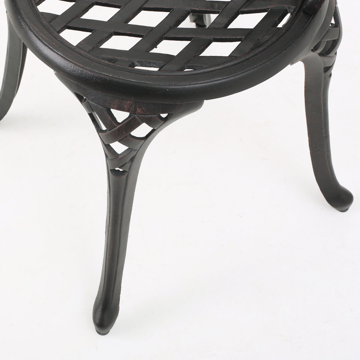 Bono Metal Bistro Set Black Aluminium
