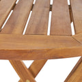 Hillside Bistro Set,2 Chairs 1 Table Brown Wood