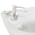 Kleankin Portable Camping Sink, Handwashing Station Basin With 4.5 Gallon Tank, 6.3 Gallon Recovery Tank, Rolling Wheels & Soap Dispenser For Rv, Outdoor Events, Gatherings, Hdpe, White Grey Plastic
