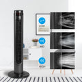 37 Inch Electric Oscillating Tower Fan With Remote Control For Indoor, Bedroom And Home Office, Black Black Plastic