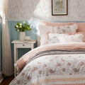 9 Piece Cotton Percale Comforter Set Blush Cal King California King Blush Polyester