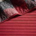 6 Piece Reversible Plaid Daybed Cover Set Red Daybed Red Microfiber