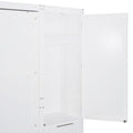 Queen Size Murphy Bed Wall Bed With Closet ,Drawers And Shelves,White Queen White Mdf Lvl