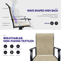 Swivel Dining Chairs Set Of 2, Outdoor Swiveltextilene Patio Chairs Lawn Chairs For Front Porch Backyard Deck No Rocker & Glider Black Brown Weather Resistant Frame Water Resistant Cushion Garden &