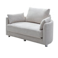 Foldable Sleeper Sofa Bed, Floor Sofa Chair Bed,Multi Functional, Circular Bed, Adjustable Futon Sofa Folding Lazy Sofa Couch,Double, For Balcony ,Living Room, Sitting And Sleeping Sofa,Beige,2Colors Beige Linen Primary Living Space Modern Linen 3 Seat