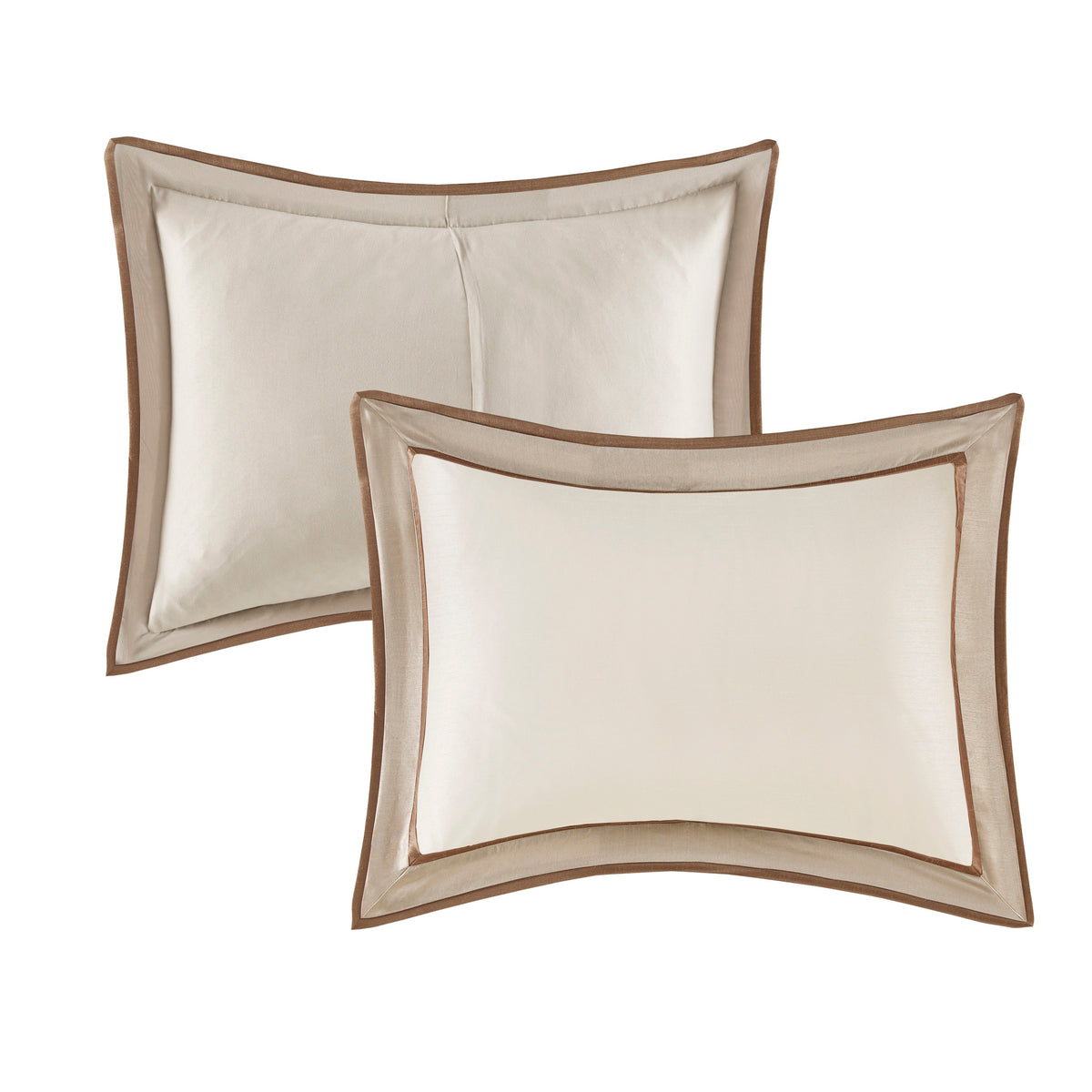 7 Piece Comforter Set Taupe Brown King King Taupe Brown Polyester