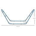 Outsunny Hammock Stand For 2 Person, Portable Adjustable Steel Frame Hammock Stand With Weather Resistant Finish, For 9 14Ft Hammocks, 10.3', 550 Lbs. Capacity, Blue Blue Steel
