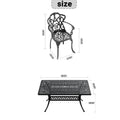 Cushions In Random Colors 7 Piece Set Of Cast Aluminum Patio Furniture With Cushions Yes Dining Set Black Seats 6 Rust Resistant Frame Water Resistant Cushion Garden & Outdoor Complete Patio Sets Aluminium