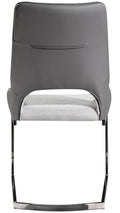 Sally Grey Dining Chair Kit Of 2 Solid White Dining Room Rubberwood Solid Back Set Of 2 Gray Foam Wipe Clean Square Modern Side Chair Foam Fabric