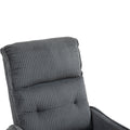 Coolmore Recliner Chair, Electric Recliner Chairs For Adults, Side Pocket Power Reclining Chair Pocket Springs Seat Cushion, Corduroy Fabric Recliner Sofa For Living Room, Bedroom, Home Theater Dg Dark Gray Foam Corduroy