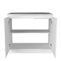 Freestanding Sink, Double Door Cabinet, Two Shelves, White White Solid Wood Mdf Engineered Wood