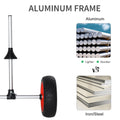 Soozier Universal Kayak Cart, Trolley Trailer Kayak Wheels With Strong Aluminum Frame, Adjustable Width Crossbar, & Large Tires Black Silver Aluminum