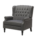 One And Half Seater Recliner Charcoal Fabric