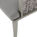 Pebble Chair Grey Pe Rattan Iron Waterproof Fabric