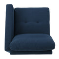 Arm Sofa Navy Blue Fabric 1 Seat