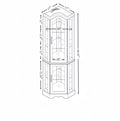 Curio Cabinet Lighted Glass Display Curio Cabinet W Tempered Glass Doors And Shelves, Crown Corner Cabinet With Bulb, Corner Storage Decoration For Living Room And Bedroom Oak Oak Mdf