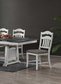 Contemporary Antique White Side Chairs Upholstered Cushion Seat Ladder Back 2Pc Dining Chairs Antique White Dining Room Foam Classic,Contemporary,Modern Dining Chairs Rubberwood Ladder Back Set Of 2