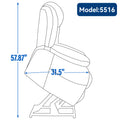 Dual Motor Infinite Position Up To 350 Lbs Electric Medium Size Brown Power Lift Recliner Chair With 8 Point Vibration Massage And Lumbar Heating White Metal Primary Living Space Heavy Duty Pine
