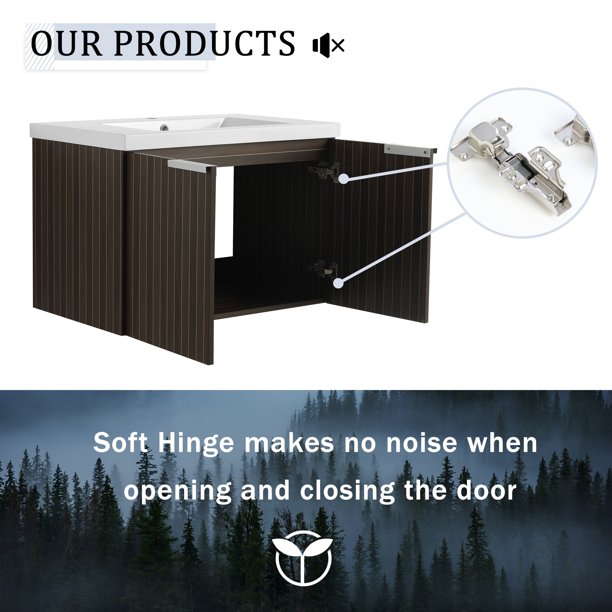 72 Inch Soft Close Doors Bathroom Vanity With Sink, A Small Storage Shelves, 30" And 12" Combination Cabinet, Kd Packing Silver Brown Stripe Bathroom Modern Plywood
