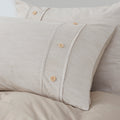 3 Piece Organic Cotton Oversized Duvet Cover Set Natural King Cal King Natural Cotton
