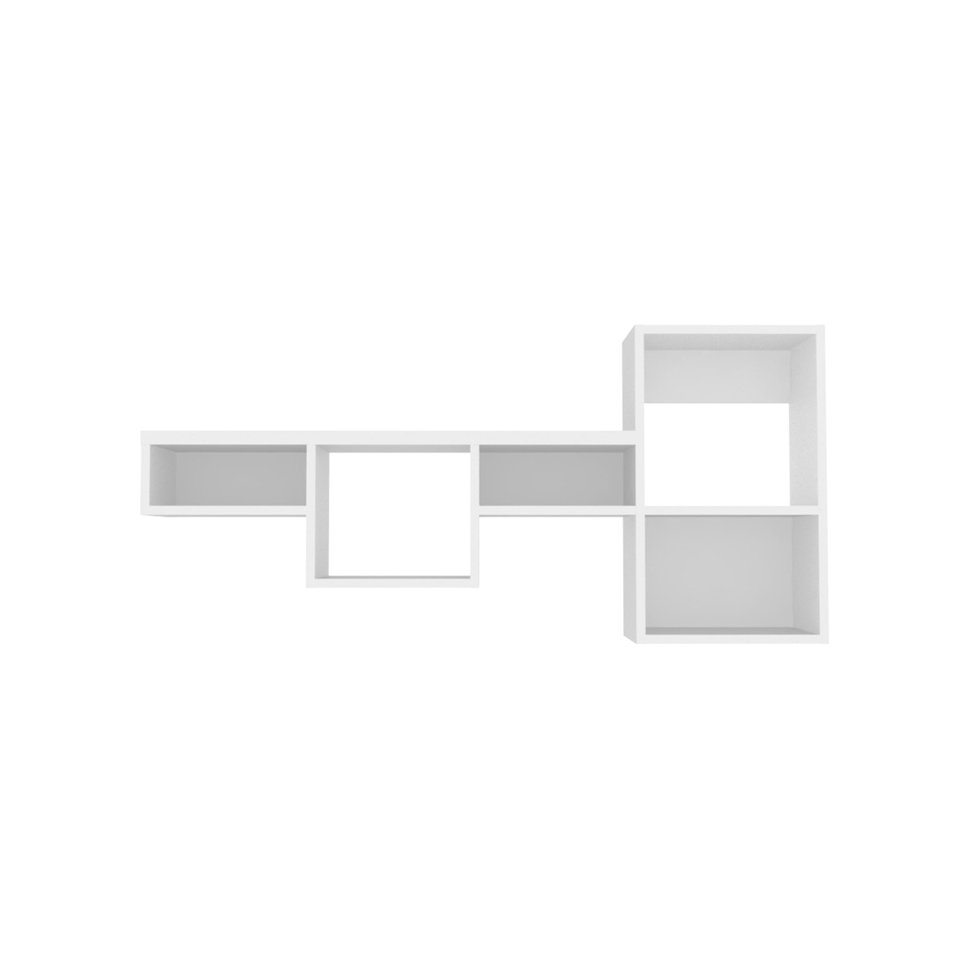 Wallshe 47" Wide 7 Tier Wall Shelf, Cube Shelf Modular Shelf For Living Room, Home Office, Bedroom White 7 White Horizontal Primary Living Space Modern Wall Mounted Particle Board