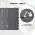 Outsunny Interlocking Deck Tiles, Pack Of 11 Outdoor Flooring Patio Tiles, 12