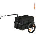Aosom Bike Cargo Trailer, Bicycle Trailer Wagon Cart With Removable Storage Box, Quick Release 16