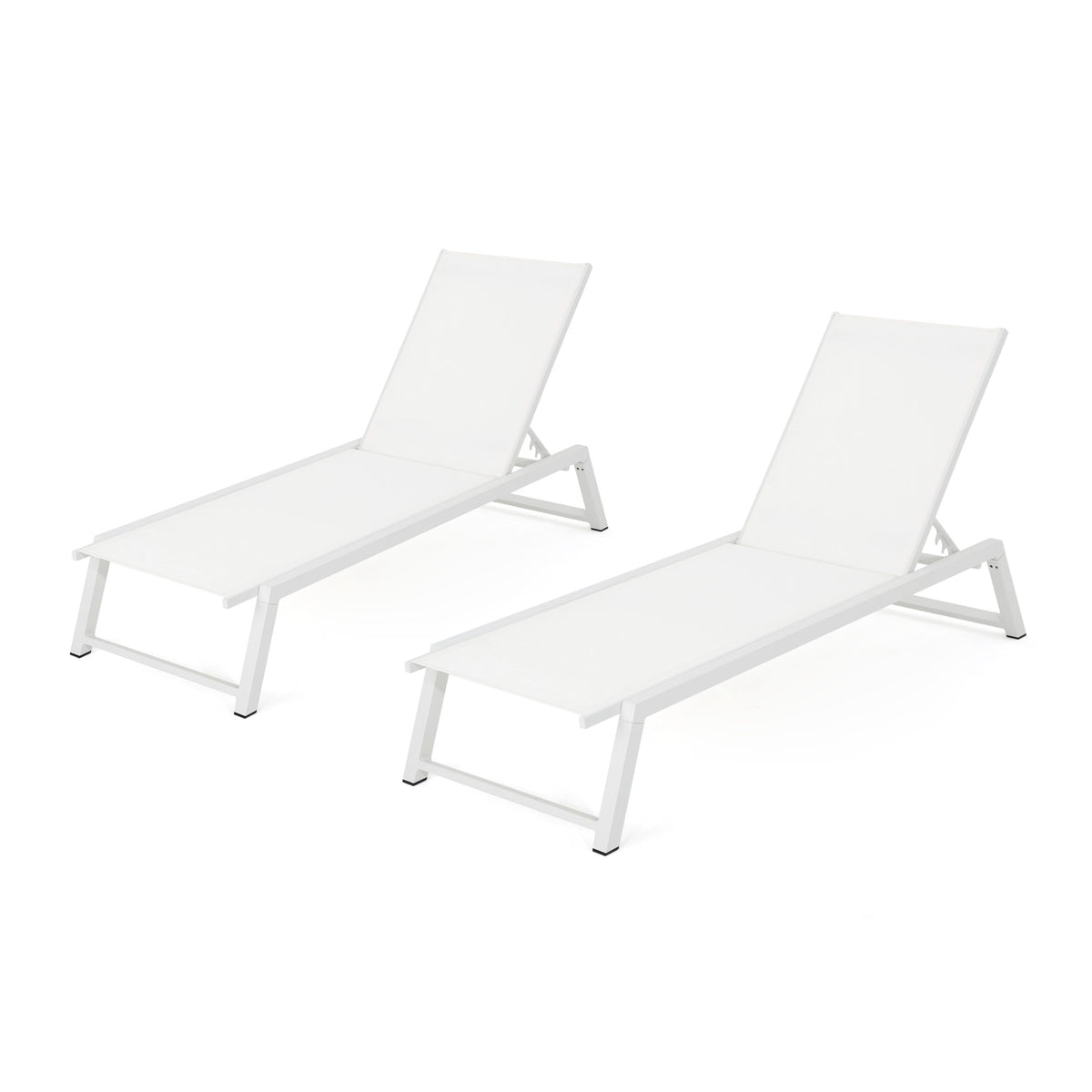 Myers Chaise Lounge Mp2 White Metal Mesh