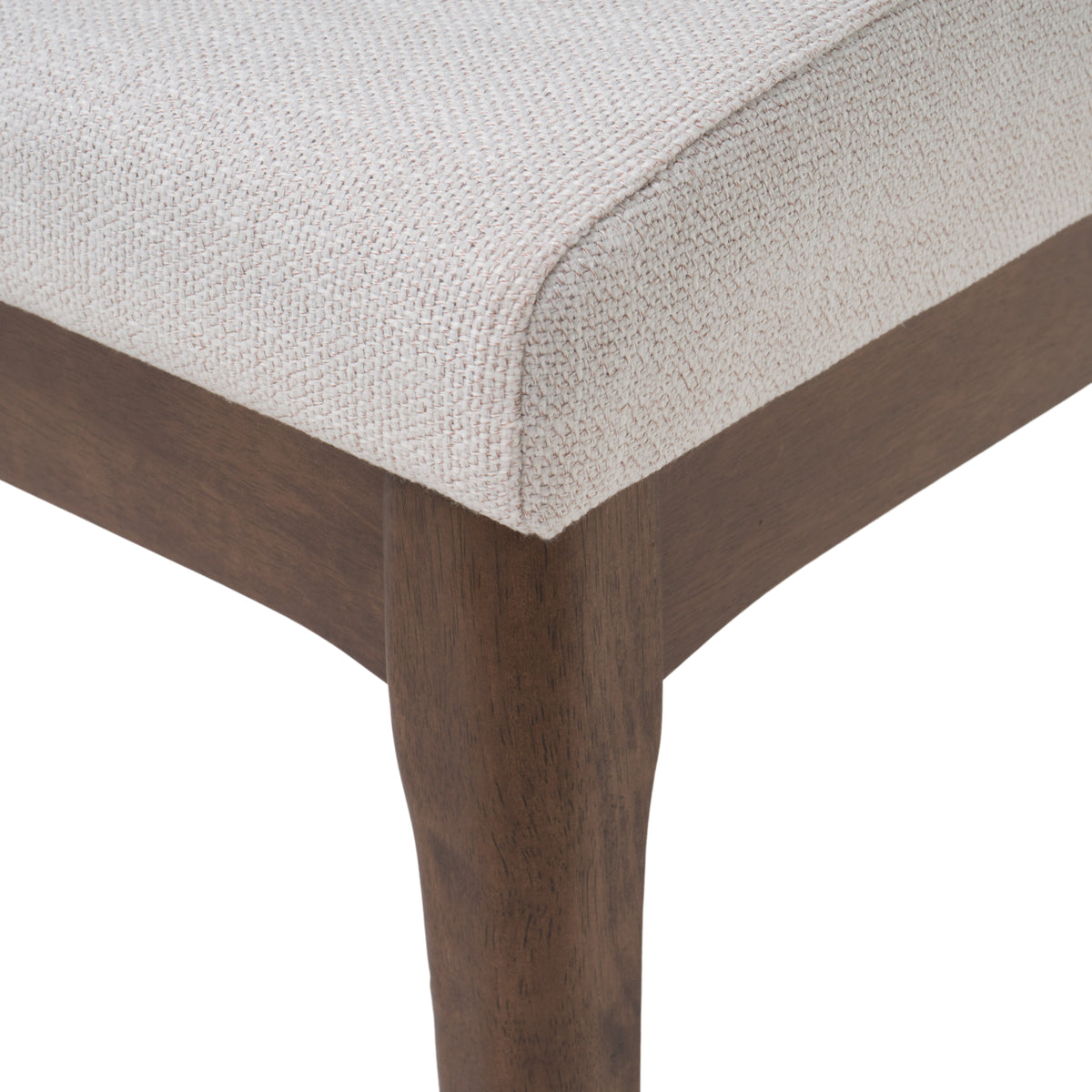 Dining Chair Set Of 2 Light Beige Fabric
