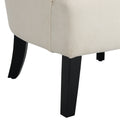 Modern Accent Living Room Chairs,Polyester Armchair Club Chair With Channel Back, Accent Chair For Living Room, Bedroom Reading Room, Soft Fabric, Wooden Leg, Beige Beige Primary Living Space Foam Plywood