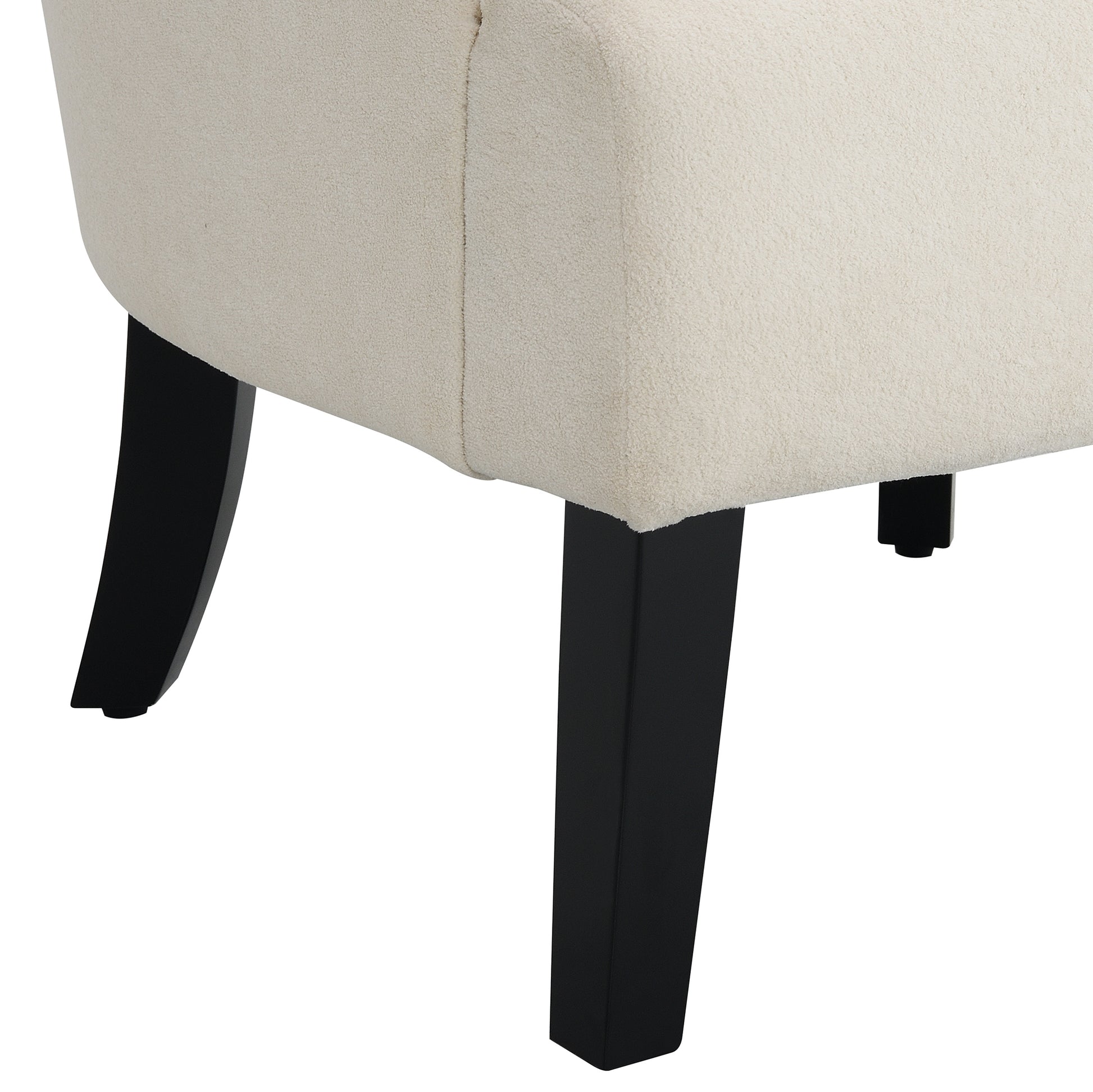 Modern Accent Living Room Chairs,Polyester Armchair Club Chair With Channel Back, Accent Chair For Living Room, Bedroom Reading Room, Soft Fabric, Wooden Leg, Beige Beige Primary Living Space Foam Plywood